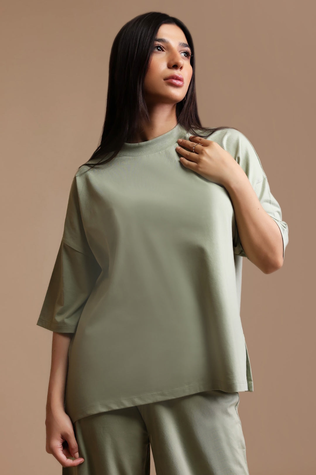 Co-Ord Set Shirt – Sage Green
