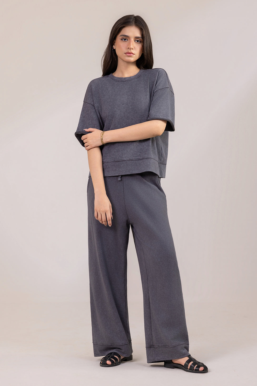 Co-Ord Set Shirt – Charcoal Grey