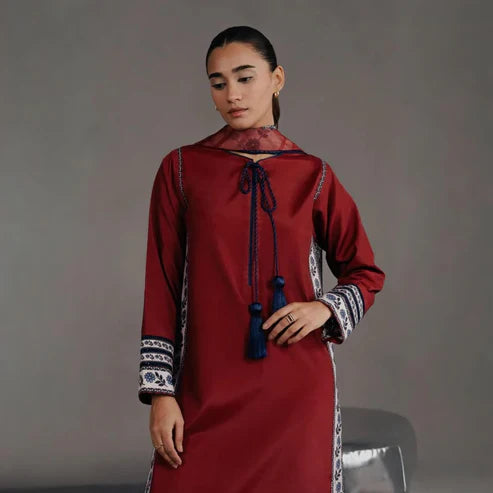 Mahveen 3 PC Stitched ( Lawn )