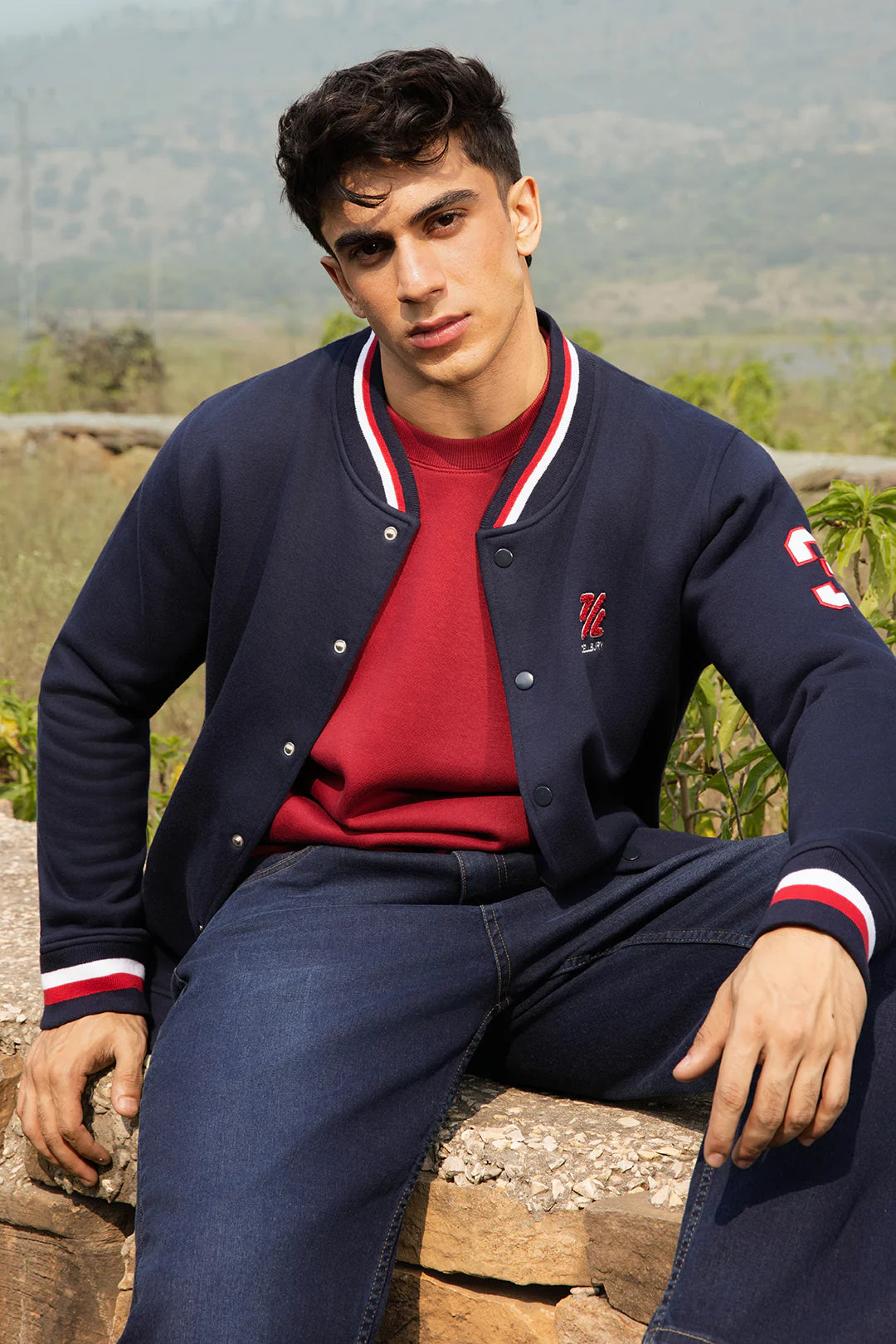 Varsity Jacket – Navy Blue