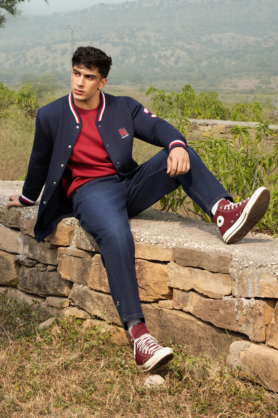 Varsity Jacket – Navy Blue