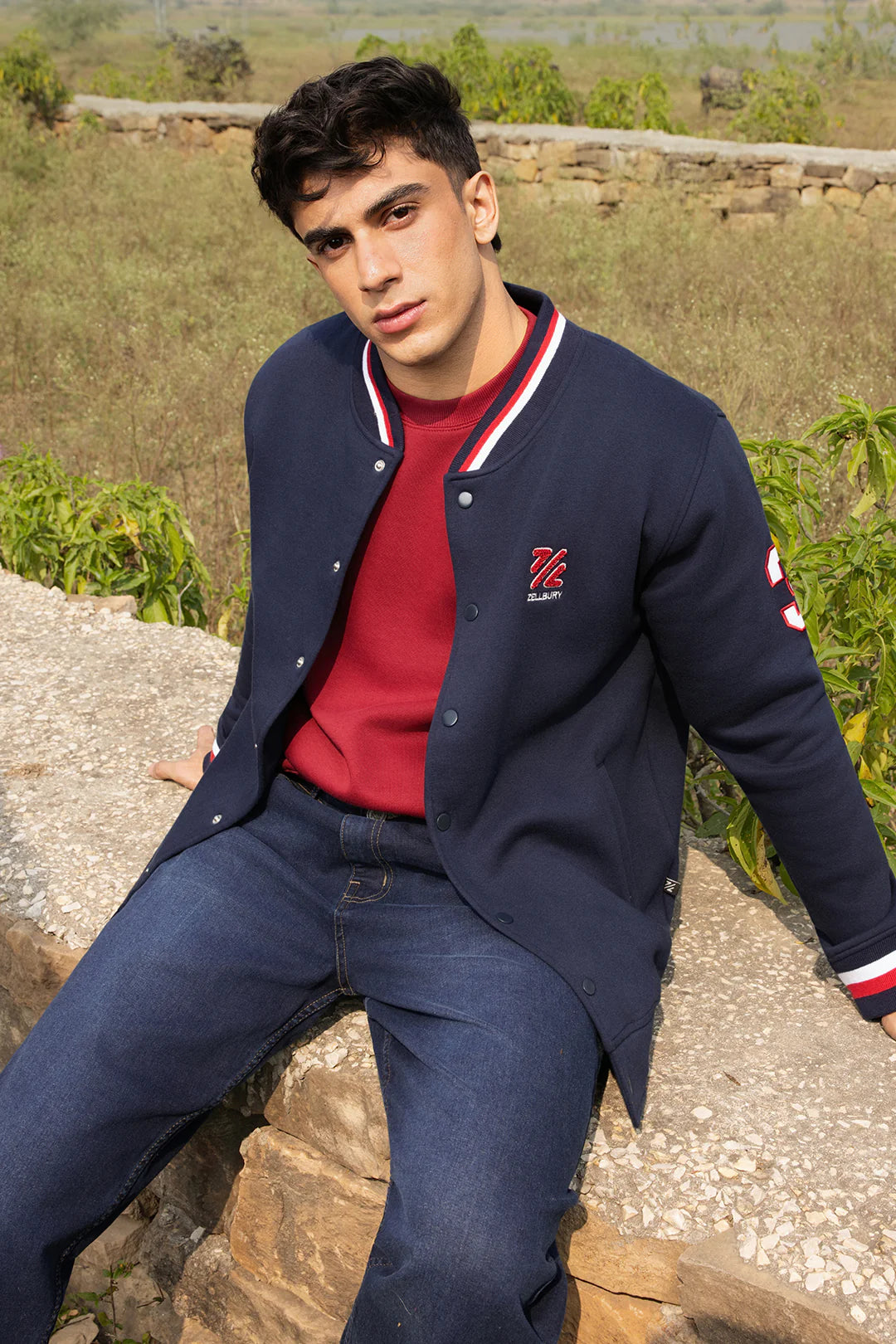 Varsity Jacket – Navy Blue