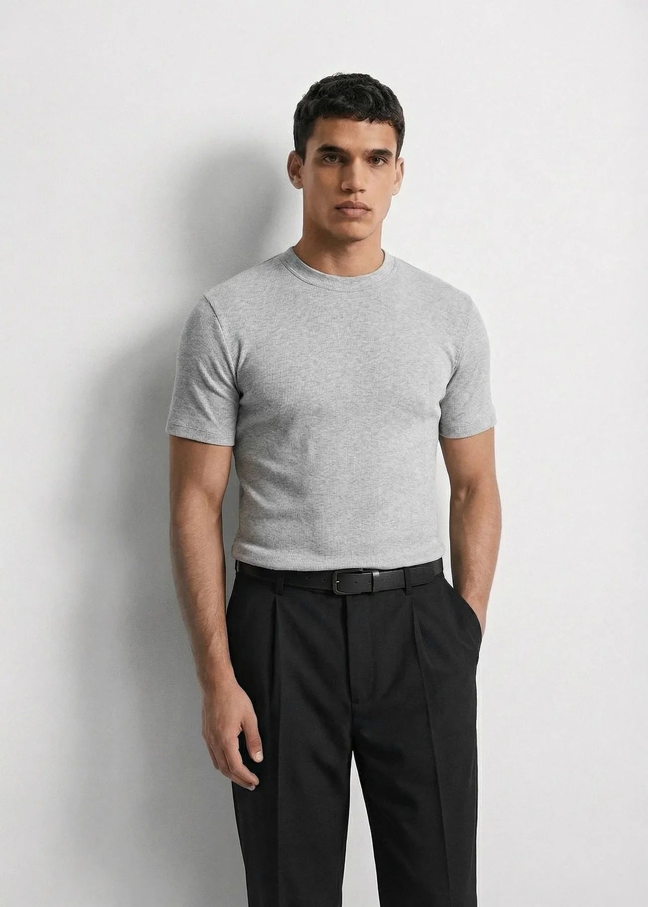 Ash Grey Slim Fit T-Shirt